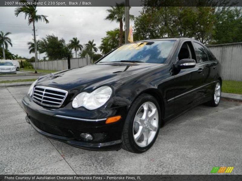 Black / Black 2007 Mercedes-Benz C 230 Sport