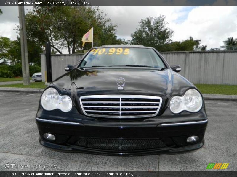 Black / Black 2007 Mercedes-Benz C 230 Sport