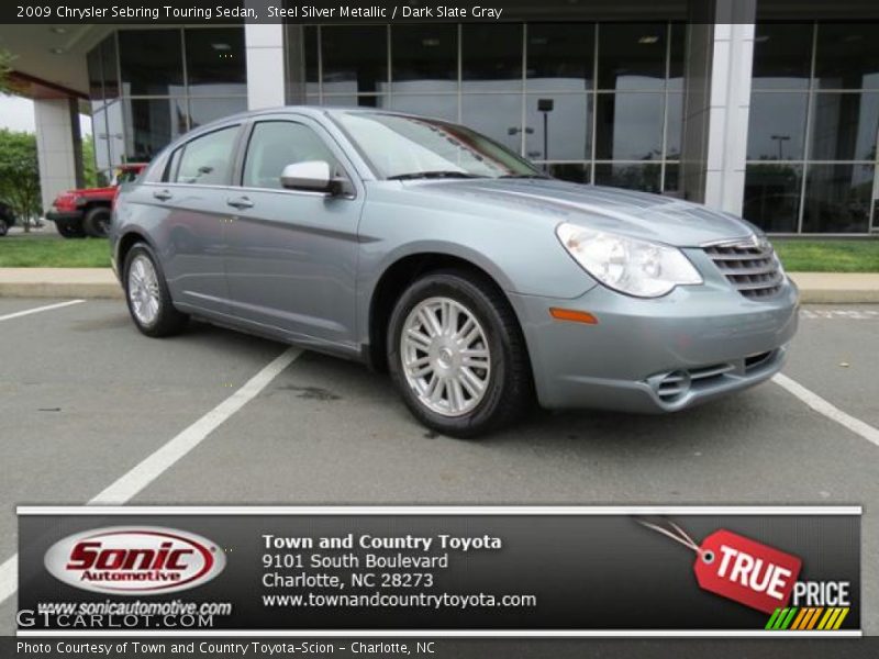 Steel Silver Metallic / Dark Slate Gray 2009 Chrysler Sebring Touring Sedan