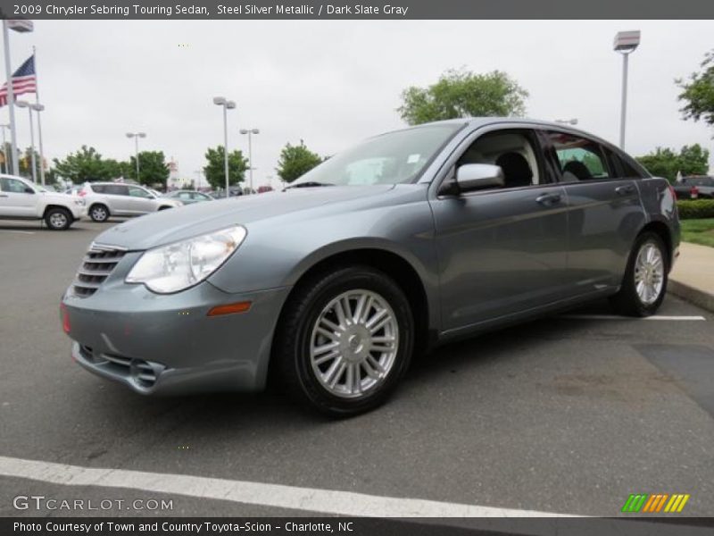 Steel Silver Metallic / Dark Slate Gray 2009 Chrysler Sebring Touring Sedan