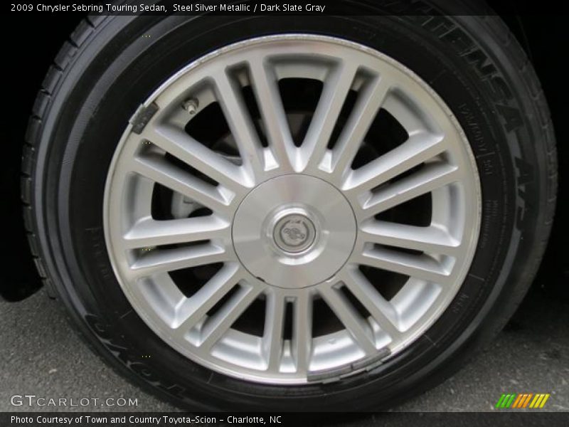 Steel Silver Metallic / Dark Slate Gray 2009 Chrysler Sebring Touring Sedan