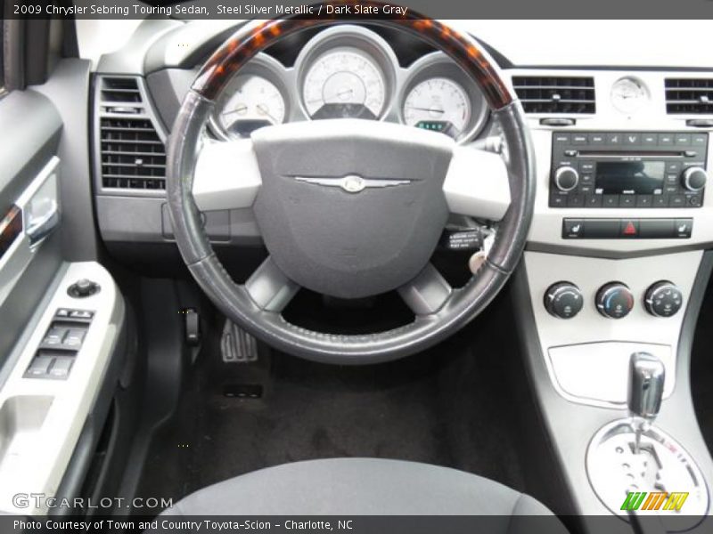Steel Silver Metallic / Dark Slate Gray 2009 Chrysler Sebring Touring Sedan
