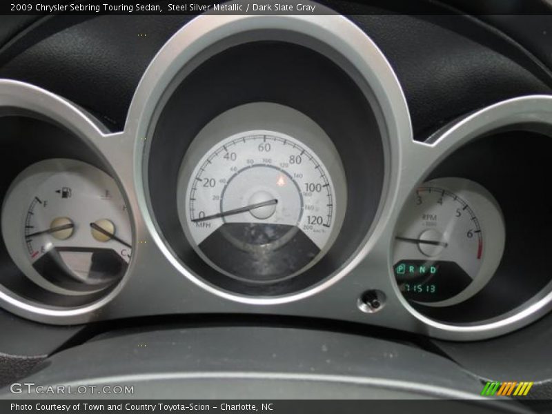 Steel Silver Metallic / Dark Slate Gray 2009 Chrysler Sebring Touring Sedan