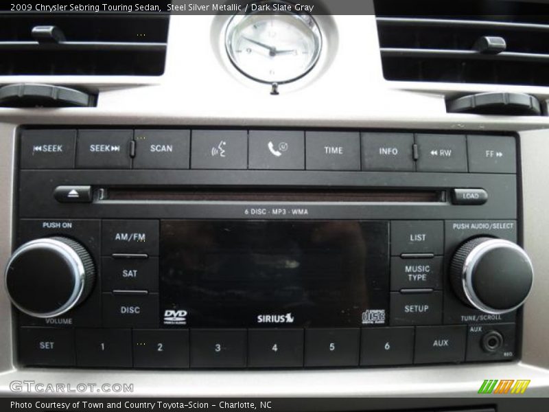 Steel Silver Metallic / Dark Slate Gray 2009 Chrysler Sebring Touring Sedan