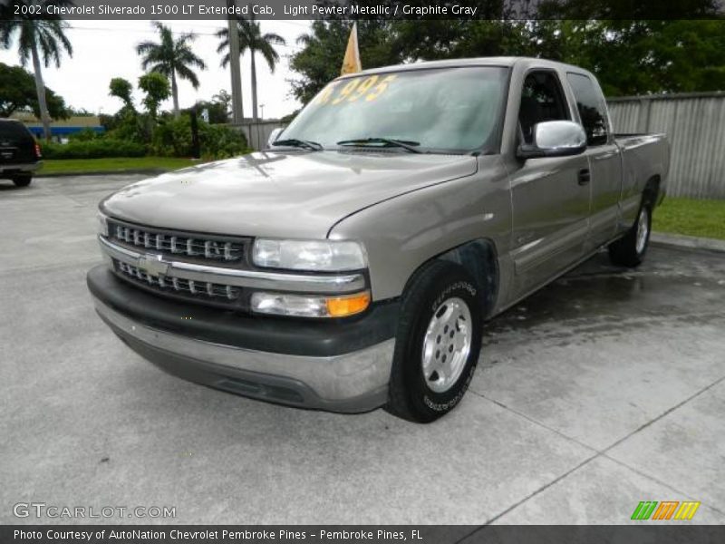 Light Pewter Metallic / Graphite Gray 2002 Chevrolet Silverado 1500 LT Extended Cab
