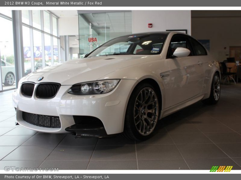 Mineral White Metallic / Fox Red 2012 BMW M3 Coupe