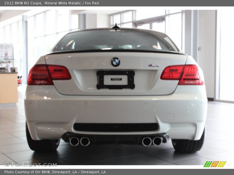 Mineral White Metallic / Fox Red 2012 BMW M3 Coupe