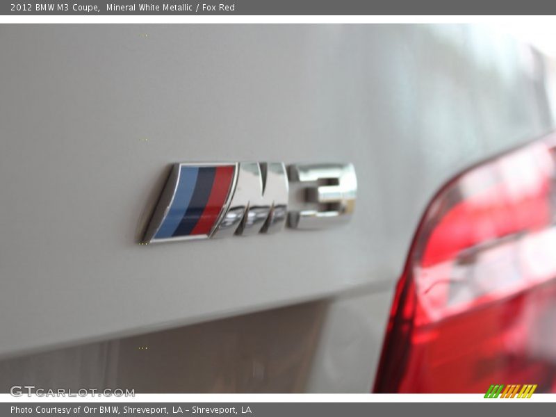 Mineral White Metallic / Fox Red 2012 BMW M3 Coupe