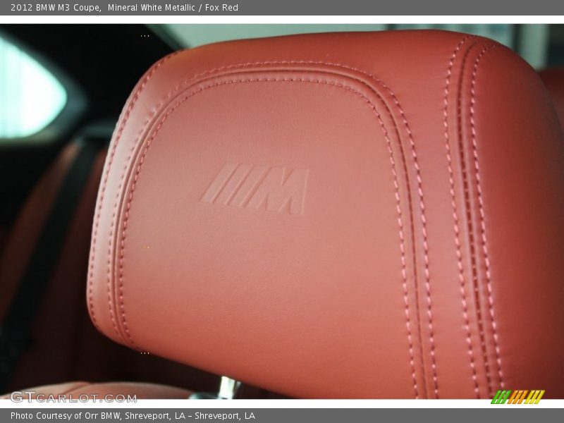 Mineral White Metallic / Fox Red 2012 BMW M3 Coupe