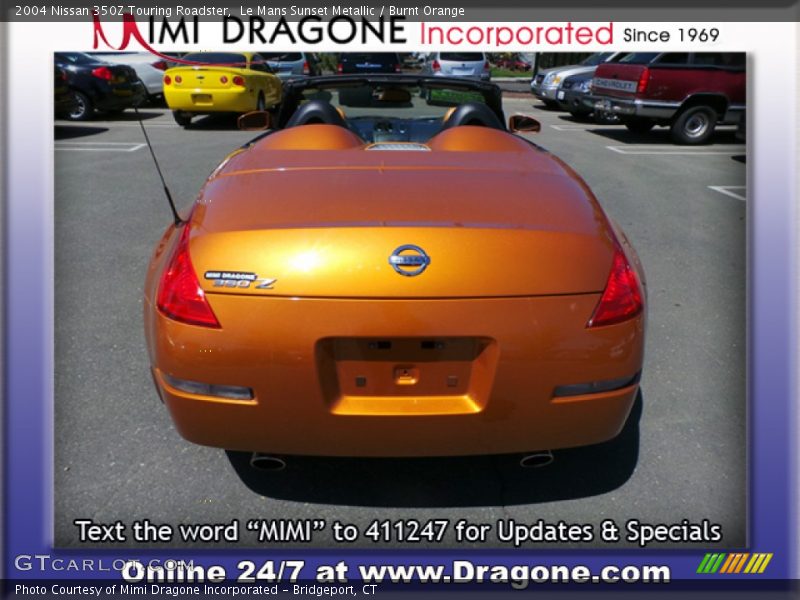 Le Mans Sunset Metallic / Burnt Orange 2004 Nissan 350Z Touring Roadster