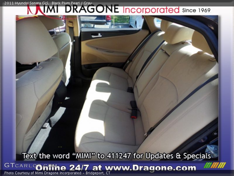 Black Plum Pearl / Gray 2011 Hyundai Sonata GLS