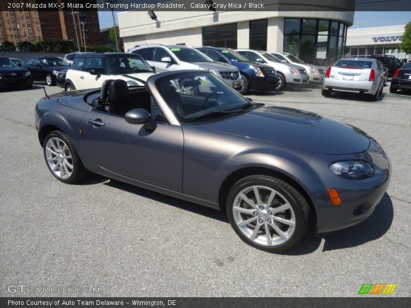 Galaxy Gray Mica / Black 2007 Mazda MX-5 Miata Grand Touring Hardtop Roadster