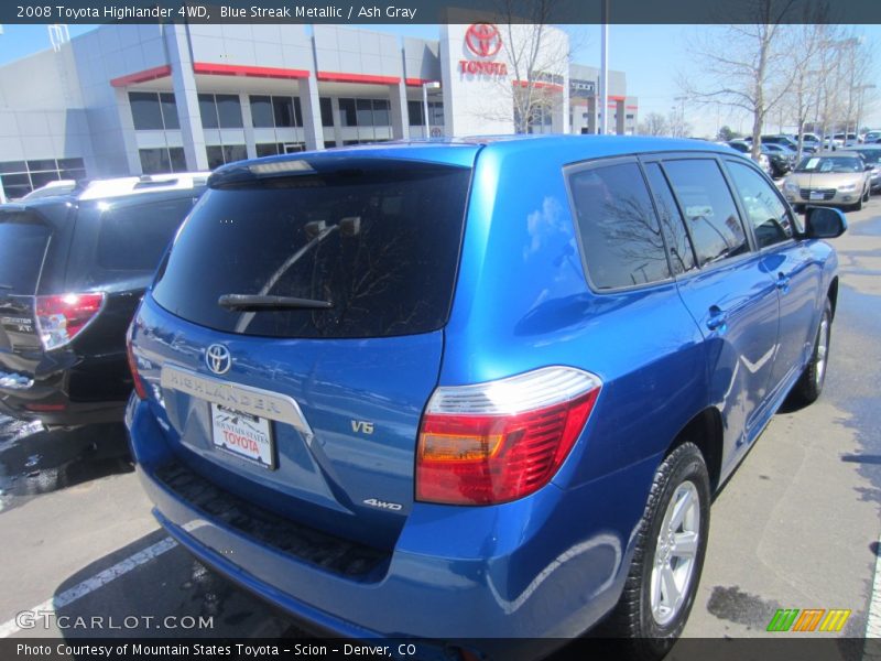 Blue Streak Metallic / Ash Gray 2008 Toyota Highlander 4WD