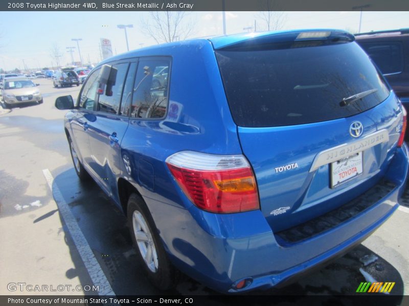 Blue Streak Metallic / Ash Gray 2008 Toyota Highlander 4WD