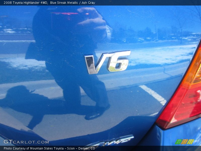 Blue Streak Metallic / Ash Gray 2008 Toyota Highlander 4WD