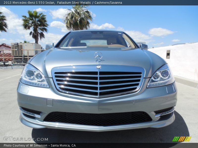 Palladium Silver Metallic / Cashmere/Savanna 2013 Mercedes-Benz S 550 Sedan