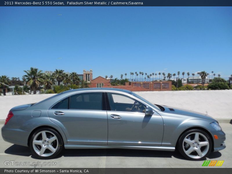 Palladium Silver Metallic / Cashmere/Savanna 2013 Mercedes-Benz S 550 Sedan