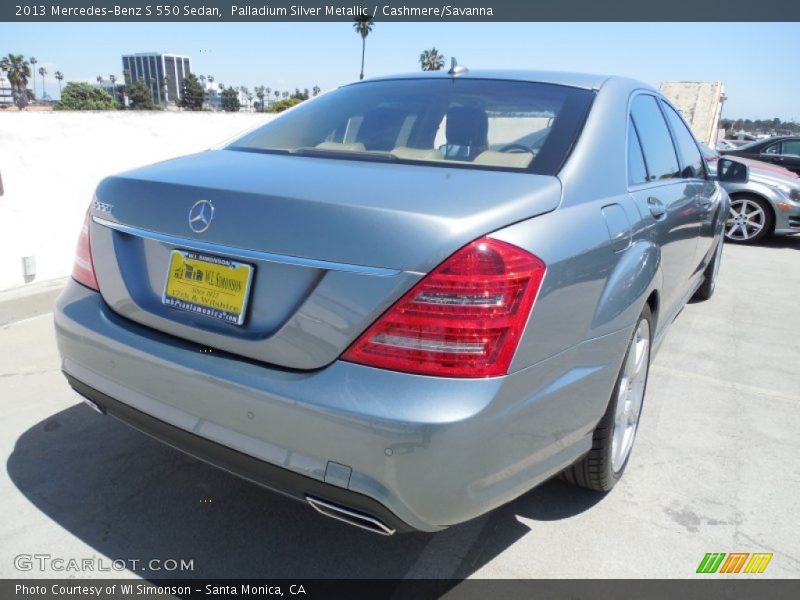 Palladium Silver Metallic / Cashmere/Savanna 2013 Mercedes-Benz S 550 Sedan