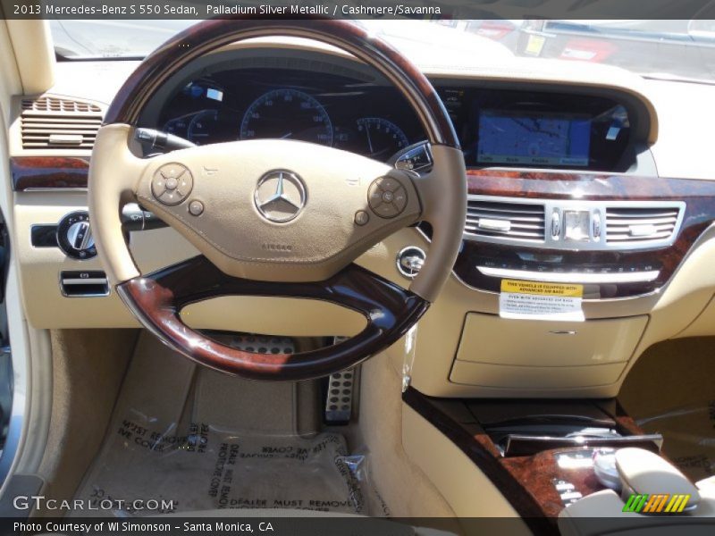 Palladium Silver Metallic / Cashmere/Savanna 2013 Mercedes-Benz S 550 Sedan
