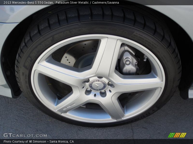 Palladium Silver Metallic / Cashmere/Savanna 2013 Mercedes-Benz S 550 Sedan
