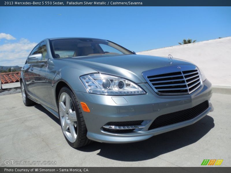 Palladium Silver Metallic / Cashmere/Savanna 2013 Mercedes-Benz S 550 Sedan