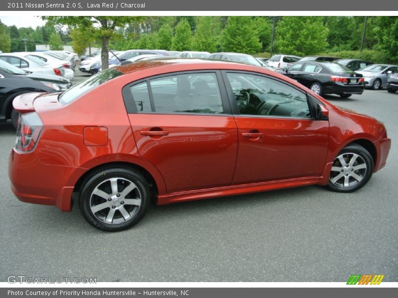 Lava Red / Charcoal 2011 Nissan Sentra 2.0 S