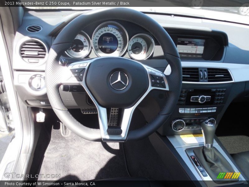 Palladium Silver Metallic / Black 2013 Mercedes-Benz C 250 Coupe