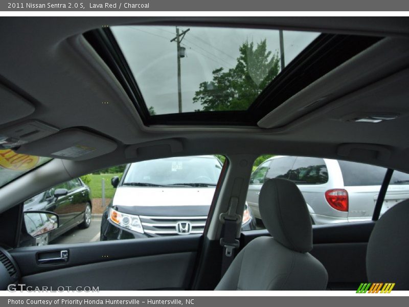 Lava Red / Charcoal 2011 Nissan Sentra 2.0 S