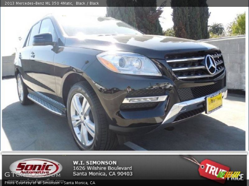 Black / Black 2013 Mercedes-Benz ML 350 4Matic