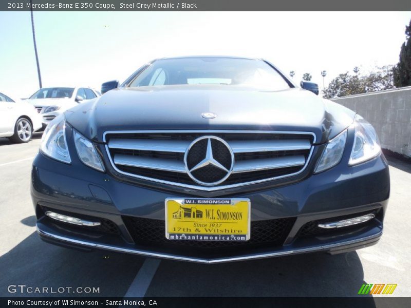 Steel Grey Metallic / Black 2013 Mercedes-Benz E 350 Coupe