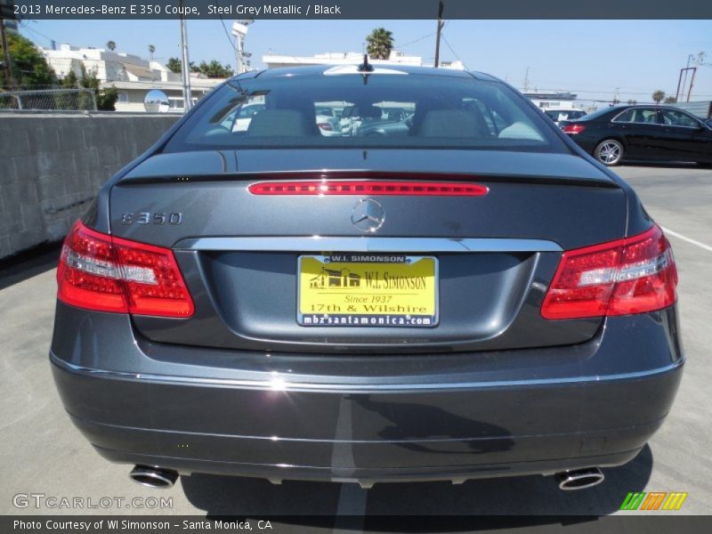 Steel Grey Metallic / Black 2013 Mercedes-Benz E 350 Coupe