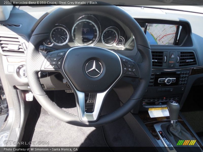 Steel Grey Metallic / Black 2013 Mercedes-Benz E 350 Coupe