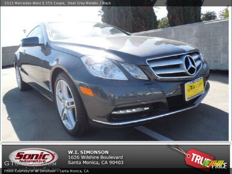 Steel Grey Metallic / Black 2013 Mercedes-Benz E 350 Coupe