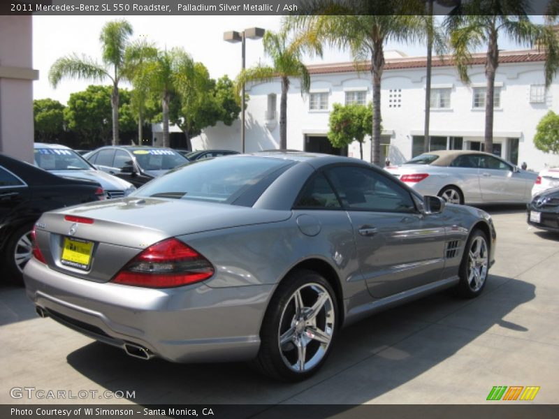 Palladium Silver Metallic / Ash 2011 Mercedes-Benz SL 550 Roadster