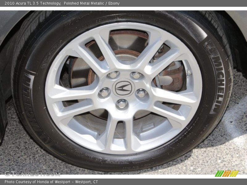 Polished Metal Metallic / Ebony 2010 Acura TL 3.5 Technology