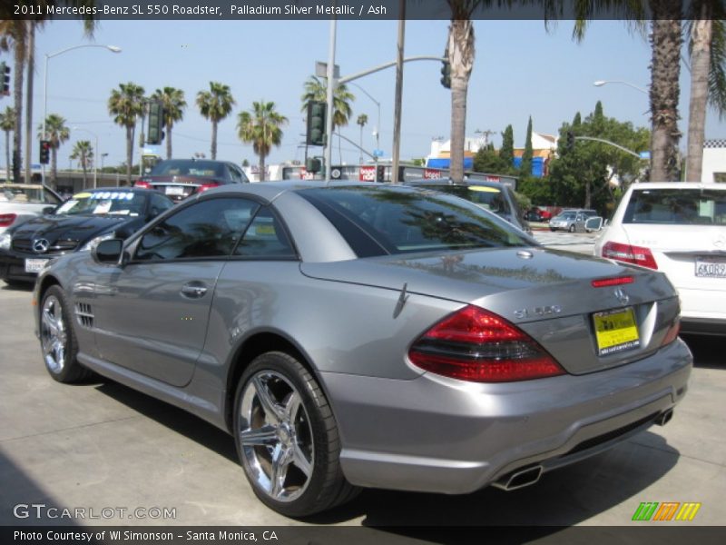 Palladium Silver Metallic / Ash 2011 Mercedes-Benz SL 550 Roadster