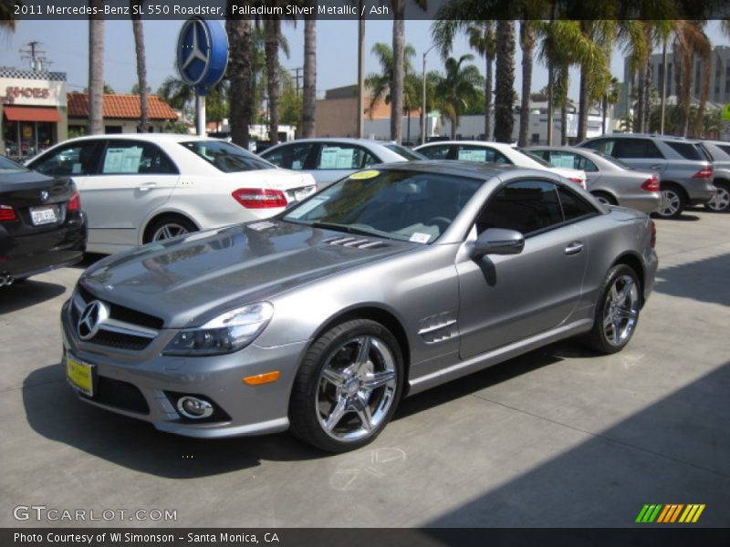 Palladium Silver Metallic / Ash 2011 Mercedes-Benz SL 550 Roadster