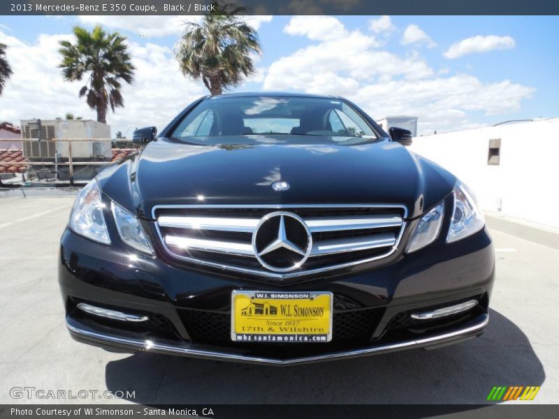 Black / Black 2013 Mercedes-Benz E 350 Coupe