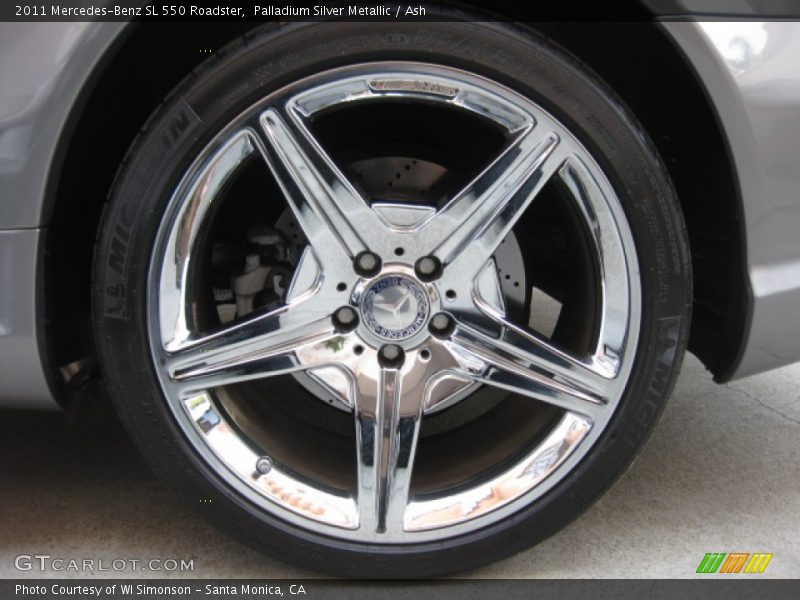 Palladium Silver Metallic / Ash 2011 Mercedes-Benz SL 550 Roadster