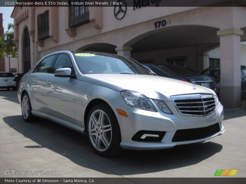 Iridium Silver Metallic / Black 2010 Mercedes-Benz E 550 Sedan