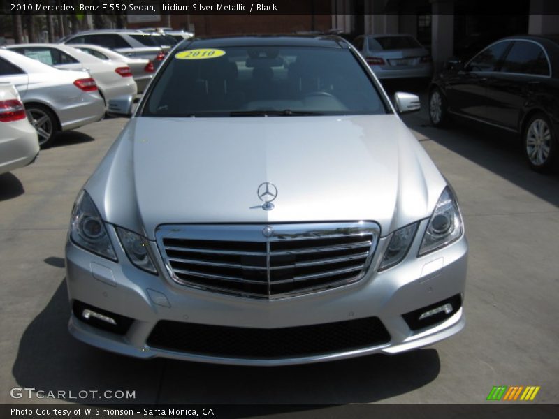 Iridium Silver Metallic / Black 2010 Mercedes-Benz E 550 Sedan