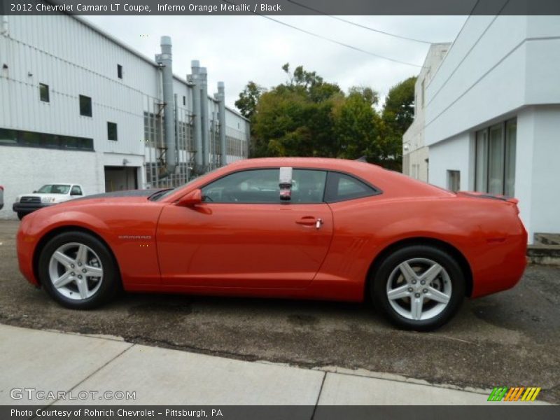 Inferno Orange Metallic / Black 2012 Chevrolet Camaro LT Coupe