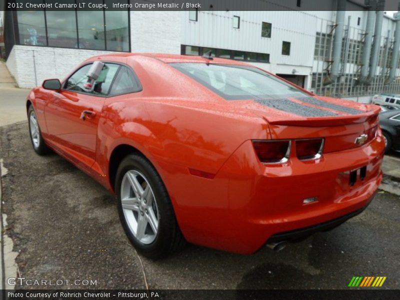 Inferno Orange Metallic / Black 2012 Chevrolet Camaro LT Coupe