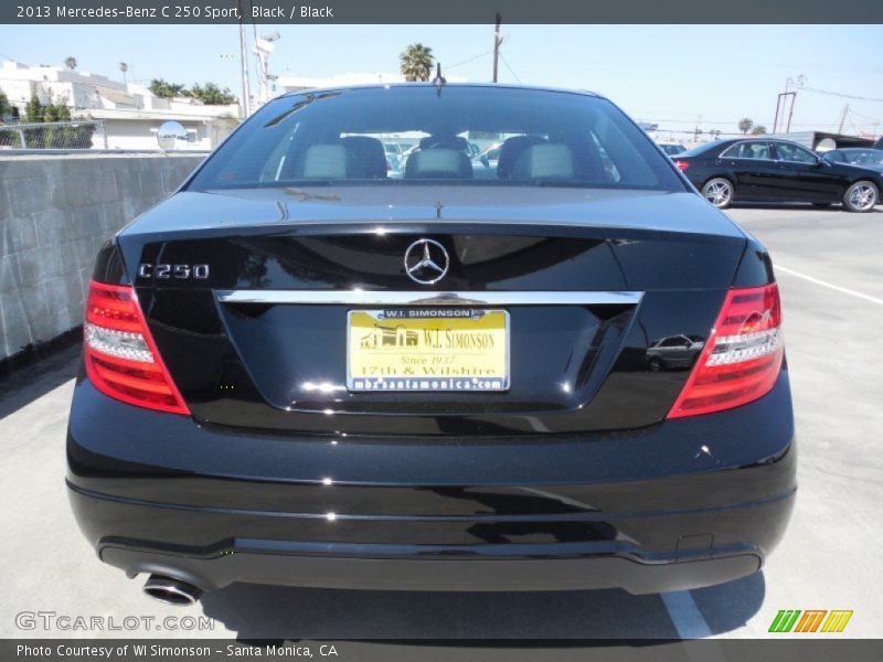 Black / Black 2013 Mercedes-Benz C 250 Sport