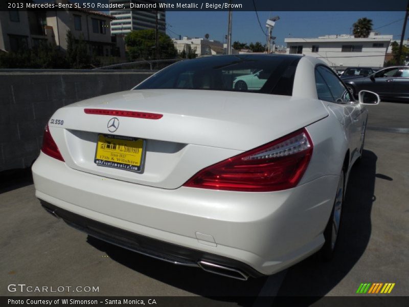 Diamond White Metallic / Beige/Brown 2013 Mercedes-Benz SL 550 Roadster