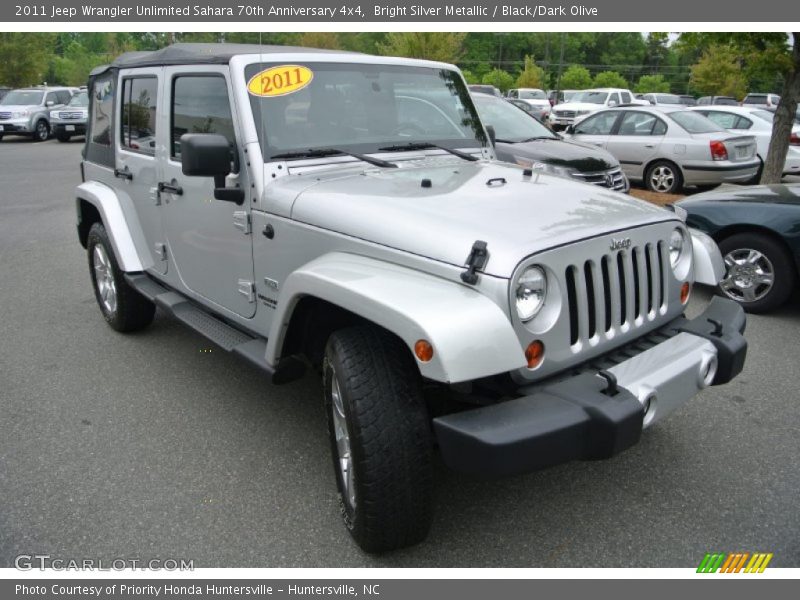 Bright Silver Metallic / Black/Dark Olive 2011 Jeep Wrangler Unlimited Sahara 70th Anniversary 4x4