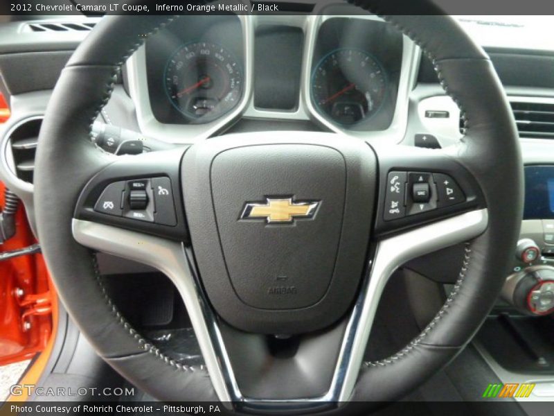 Inferno Orange Metallic / Black 2012 Chevrolet Camaro LT Coupe