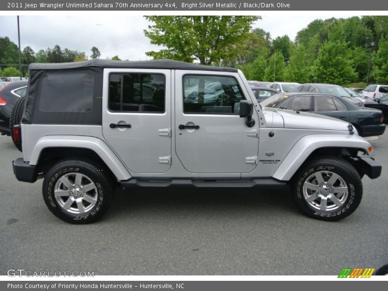 Bright Silver Metallic / Black/Dark Olive 2011 Jeep Wrangler Unlimited Sahara 70th Anniversary 4x4