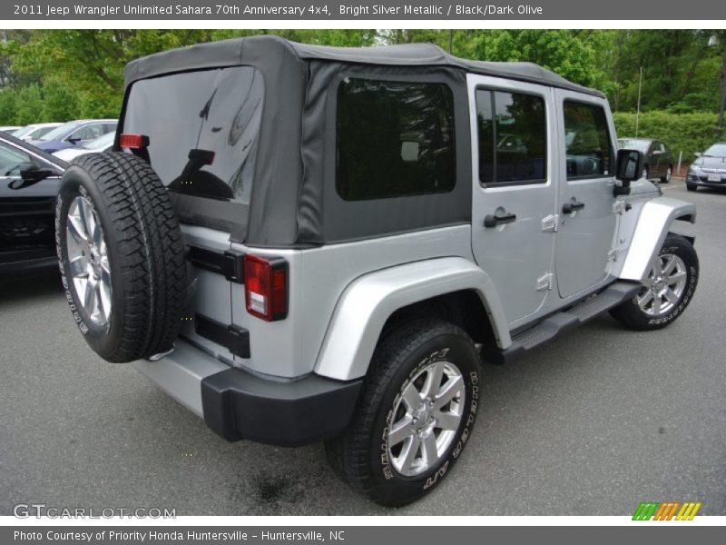 Bright Silver Metallic / Black/Dark Olive 2011 Jeep Wrangler Unlimited Sahara 70th Anniversary 4x4