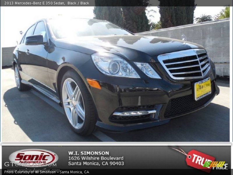 Black / Black 2013 Mercedes-Benz E 350 Sedan